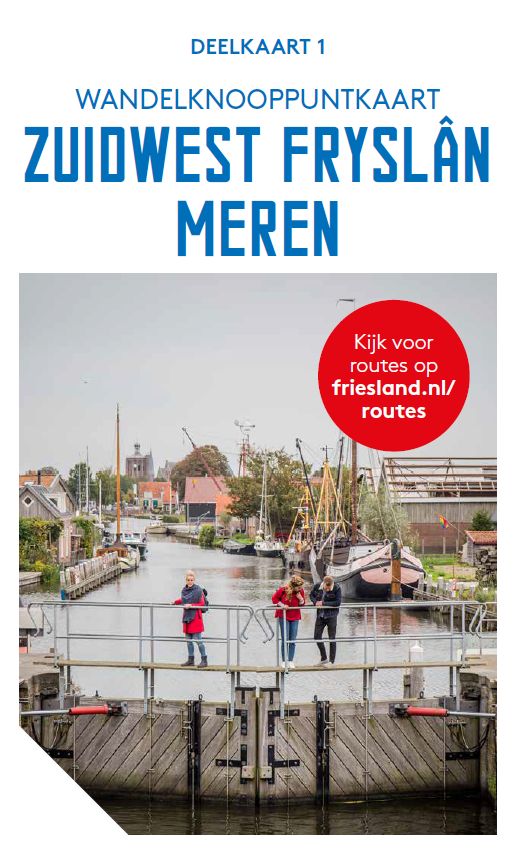 Wandelknooppuntkaart Fryslân - Meren, deelkaart 1