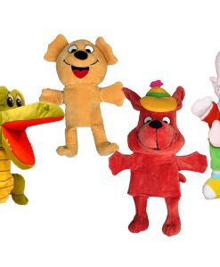 Tomke, Romke, Kornelia en Keimpe hânpoppen