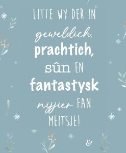 Krystkaart / Nijjierskaart: Litte wy der in geweldich...