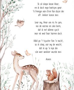 A5 kaart: Ik sil sliepe leave hear