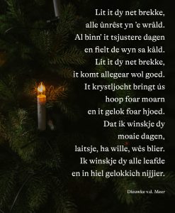 Krystkaart: Lit it dy net brekke (gedicht)