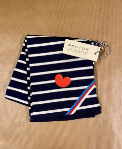 Bretonse sjaal Pompeblêd - donkerblauw
